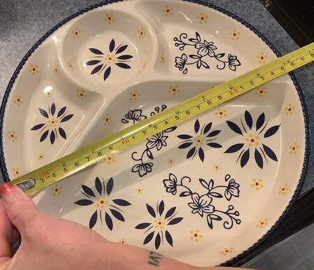 Classic Blue (4 Part) Divided Plate