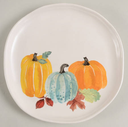 Scattered Pumpkin Leaf Salad Plate