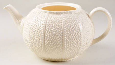 Sea Urchin Cream Teapot No Lid