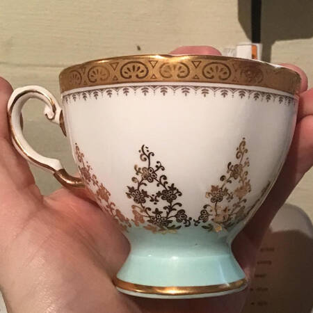 D3074 Footed Cup & Saucer Set