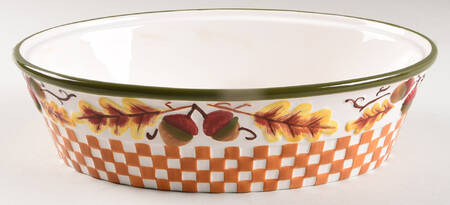 Fall Harvest 2 Quart Oval Covered Casserole No Lid