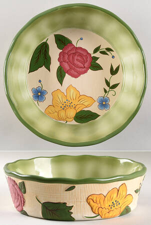 Floral Blossom 10" Round Baker