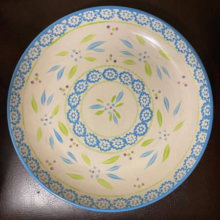 Old World Oceanfetti Coupe Dinner Plate