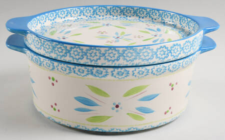 Old World Oceanfetti 11" Round Handled Baker & Lid-It (RBH11A & LDIR11)