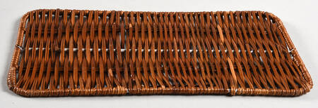Floral Embroidery Wicker Trivet for 14" Rectangular Baker