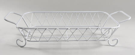 Floral Embroidery Metal Stand for 14" Rectangular Baker
