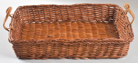 Cranberry-Plain Wicker Holder for 13" Rectangular Baker