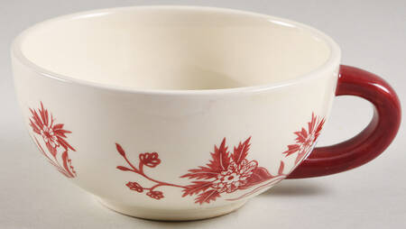 Toile Red Cup for Individual Teapot & Lid with Cup