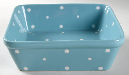 Polka Dot Turquoise 8" Square Baker
