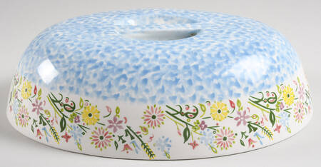 Bouquet Blue Lid for 2 Quart Oval Covered Casserole