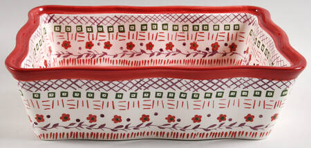 Tapestry Cranberry 10" Rectangular Baker,No Lid