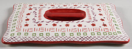Tapestry Cranberry Lid for 10" Rectangular Baker