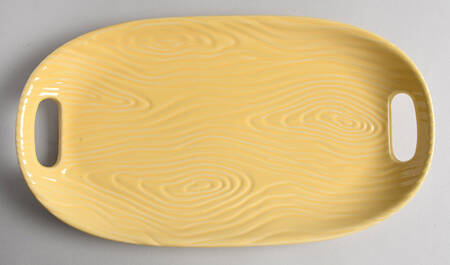 Woodland Buttercream 12" Oval Handled Tray