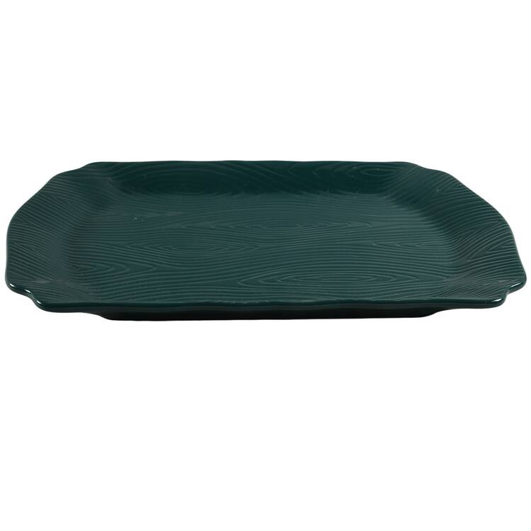 Woodland Emerald Green 15" Rectangular Serving Platter