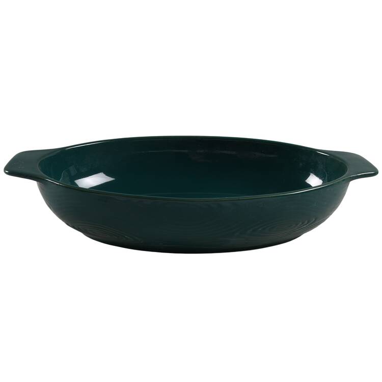 Woodland Emerald Green 16" Oval Tab Handled Baker