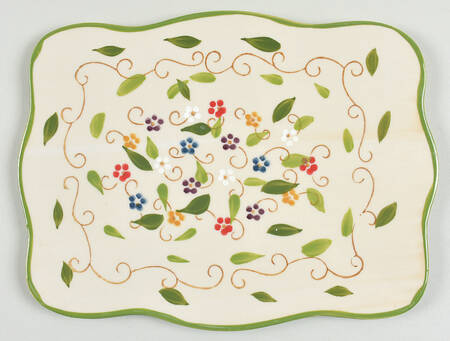 Petals Ceramic Trivet for 11" Rectangular Baker