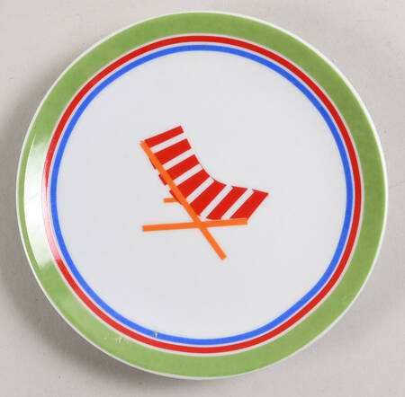 Beach Stripe Appetizer Plate