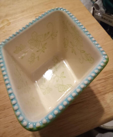Floral Lace-Lime Green Diamond Ramekin for Divided Star Tray Set