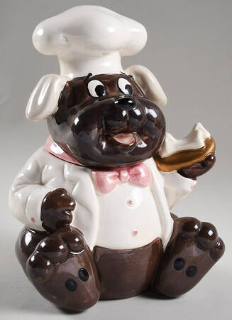 Pound Puppies Figural Cookie Jar & Lid