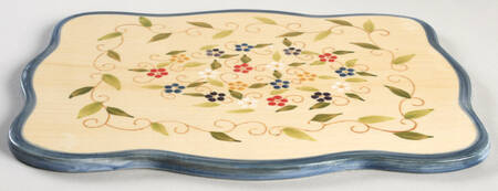 Petals Blue Ceramic Trivet for 11" Rectangular Baker