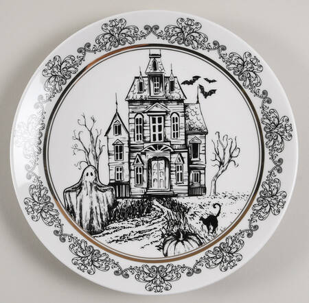 Haunted Houses Salad Plate