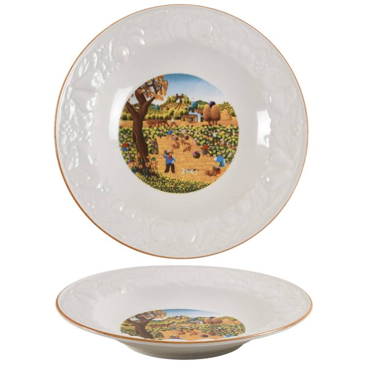 Four Seasons Large Rim Soup Bowl