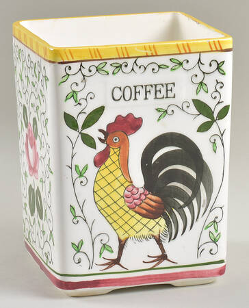 Early Provincial Square Coffee Canister No Wood Lid