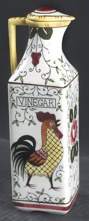 Early Provincial Square Vinegar Cruet with Stopper