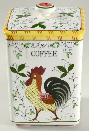 Early Provincial Square Coffee Canister & Lid