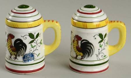Early Provincial Handled Salt & Pepper Set