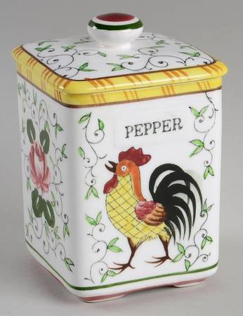 Early Provincial Large Spice Jar & Lid
