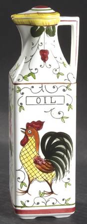 Early Provincial Square Oil Cruet with Stopper