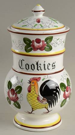 Early Provincial Cookie Jar & Lid