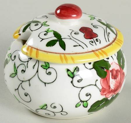 Early Provincial Mustard Jar & Lid