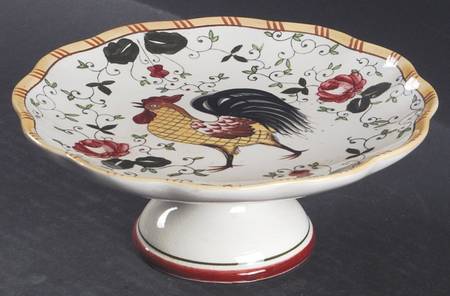 Early Provincial Round Compote (Height X Width)