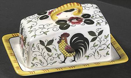 Early Provincial Cheese Dish with Lid (Wedge)