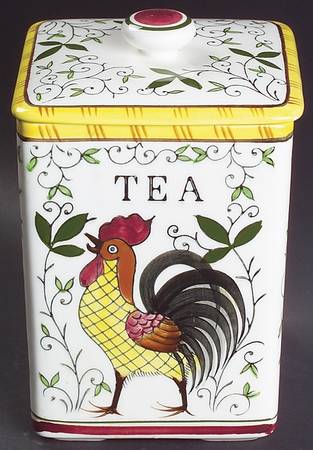 Early Provincial Square Tea Canister & Lid