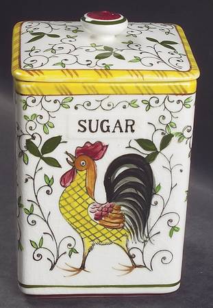 Early Provincial Square Sugar Canister & Lid