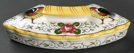 Early Provincial Lazy Susan Side Dish with Lid