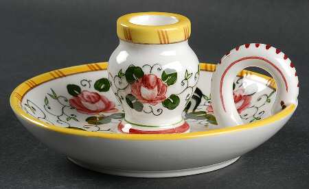 Early Provincial Handled Candleholder