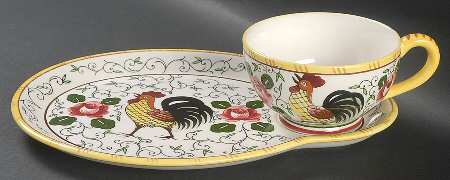 Early Provincial Snack Plate & Cup Set