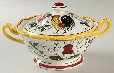 Early Provincial Footed Candy Dish & Lid