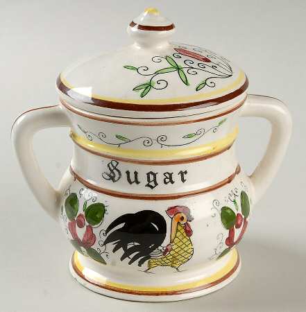 Early Provincial Sugar Bowl & Lid