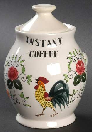 Early Provincial Instant Coffee Jar & Lid