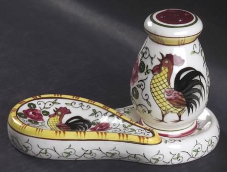 Early Provincial Spoon Rest with Shaker