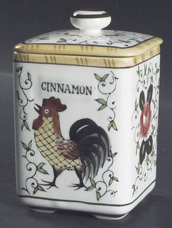 Early Provincial Large Spice Jar & Lid