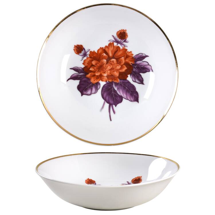 Floral 9" Round Vegetable Bowl