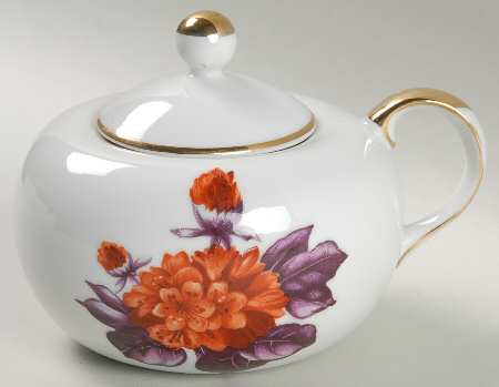 Floral Sugar Bowl & Lid