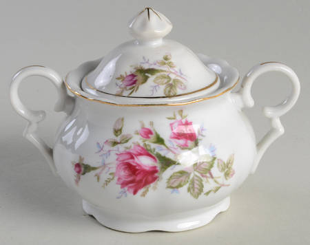 Moss Rose Sugar Bowl & Lid