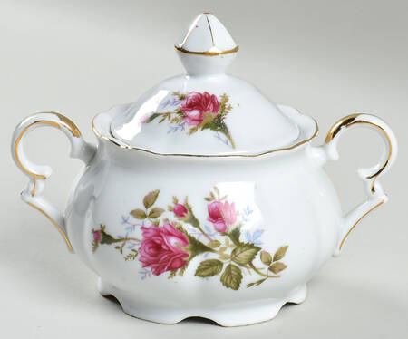 Moss Rose Sugar Bowl & Lid
